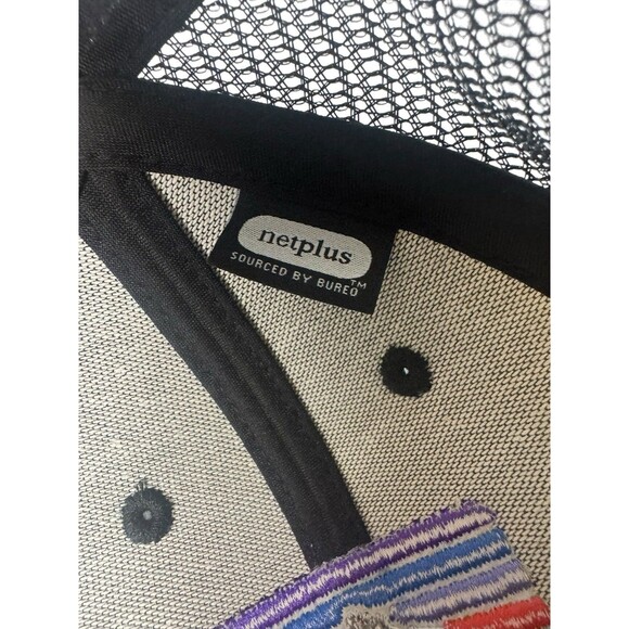 EUC Patagonia Mesh Canvas Patch Mountains Logo Formed Bill netplus Trucker Hat - Picture 14 of 15